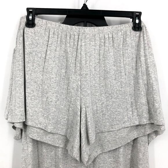 EBERJEY Gisele Rib Relaxed Short PJ Set XL Light Heather Grey TENCEL Modal NWOT - Picture 8 of 12
